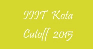 IIIT Kota Cutoff 2015