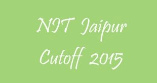 NIT Jaipur Cutoff 2015