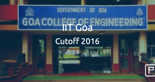IIT Goa Cutoff 2016