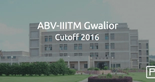 ABV-IIITM Gwalior Cutoff 2016