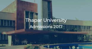 Thapar University Admissions 2017