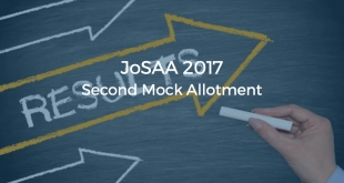 JoSAA 2017 Second Mock Allotment