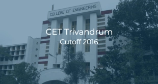 CET Trivandrum Cutoff 2016