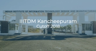IIITDM Kancheepuram Cutoff 2018