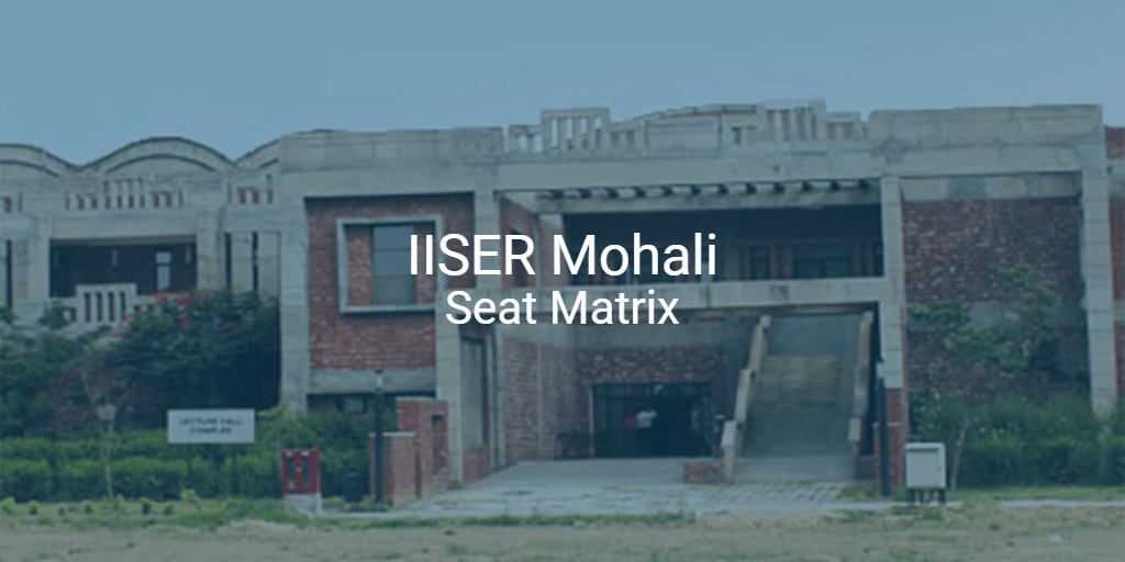 IISER Mohali Seat Matrix | College Pravesh