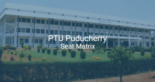 PTU Puducherry Seat Matrix
