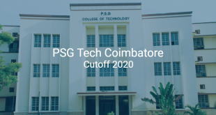 PSG Tech Coimbatore Cutoff 2020