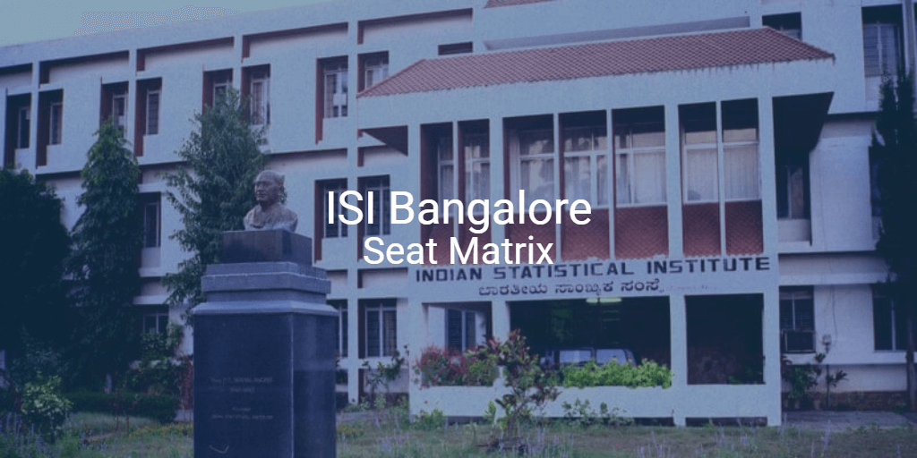 ISI Bangalore Seat Matrix | College Pravesh