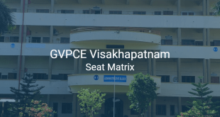 GVPCE Visakhapatnam Seat Matrix