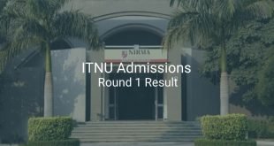 ITNU Ahmedabad Admissions Round 1 Result